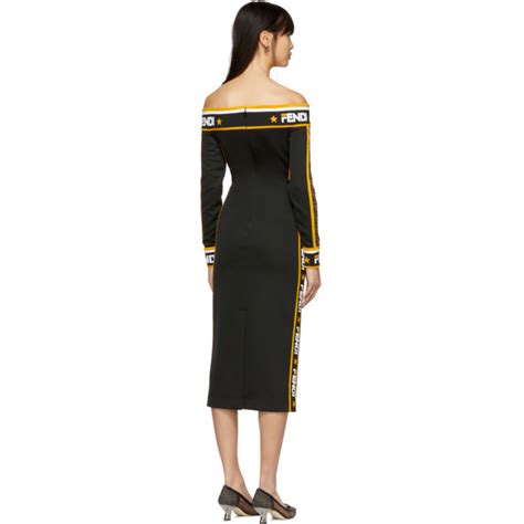 fendi mania off shoulder dress|fendi shirts.